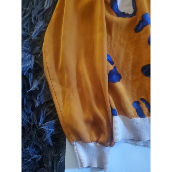 Phillip Lim w/Target XL Rust Blue Animal Print Long Sleeve Art To Wear Top - Picture 4 of 8